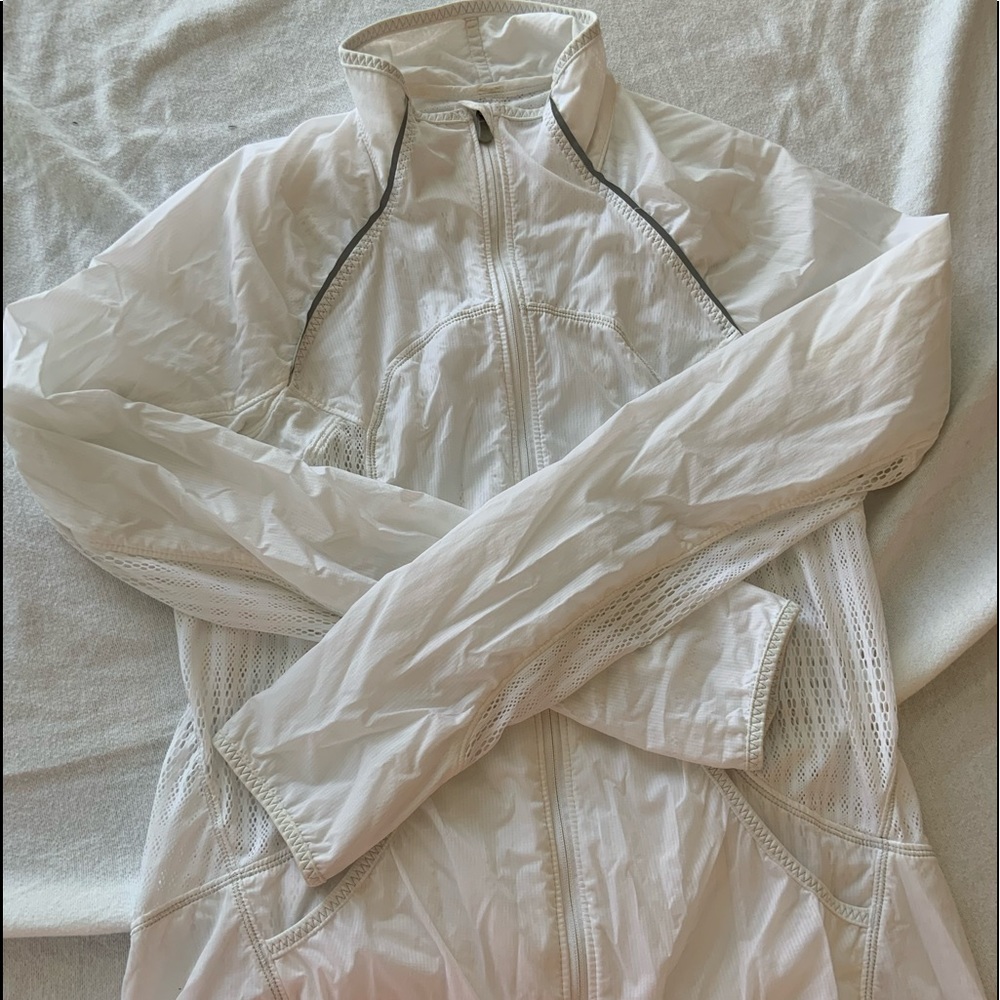 Lululemon white sun blocking jacket